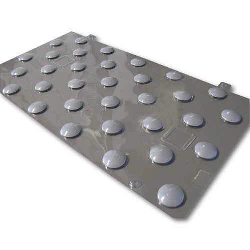 plaques de plots podotactiles PODOKit thermoplastique gris auto-adhésifs