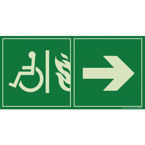 Signalétique accès PMR photoluminescent