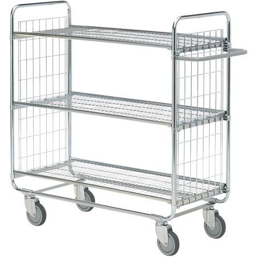 Chariot de préparation commande 3 plateaux - Capacité 200kg