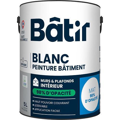 Peinture à haut pouvoir couvrant pour intérieur - Mat - Batir