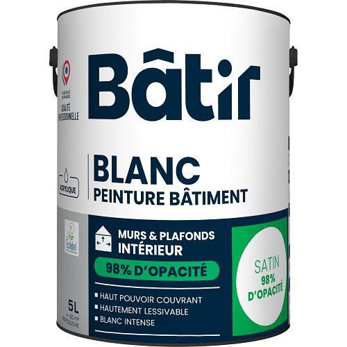 Peinture à haut pouvoir couvrant pour intérieur - Satin - Batir