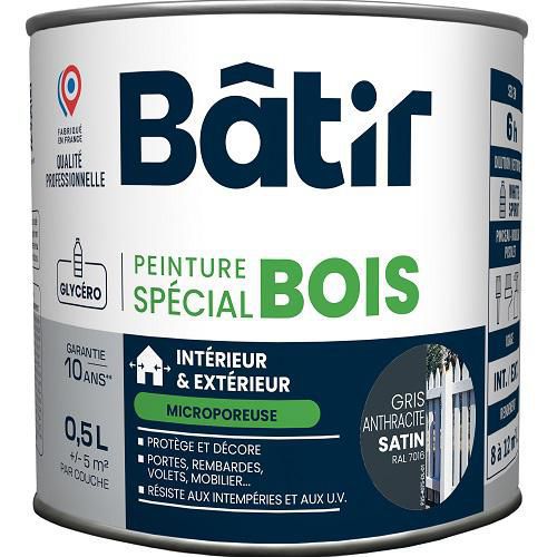 Peinture microporeuse spéciale bois effet satin - Batir