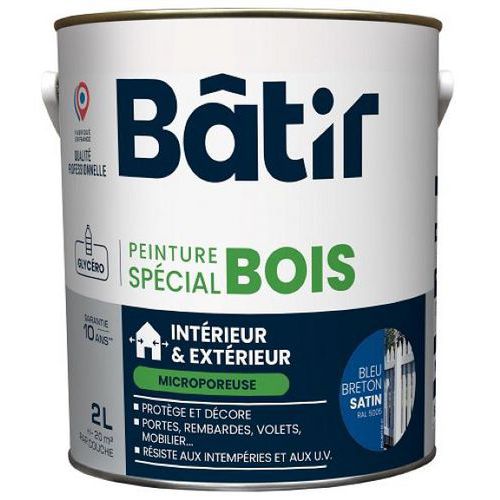 Peinture microporeuse spéciale bois effet satin - Batir