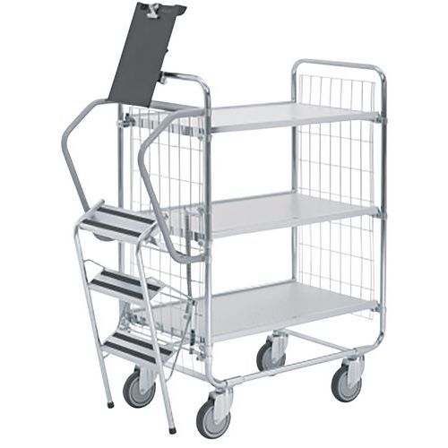 Chariot à échelle - 3 plateaux - Capacité 200 kg