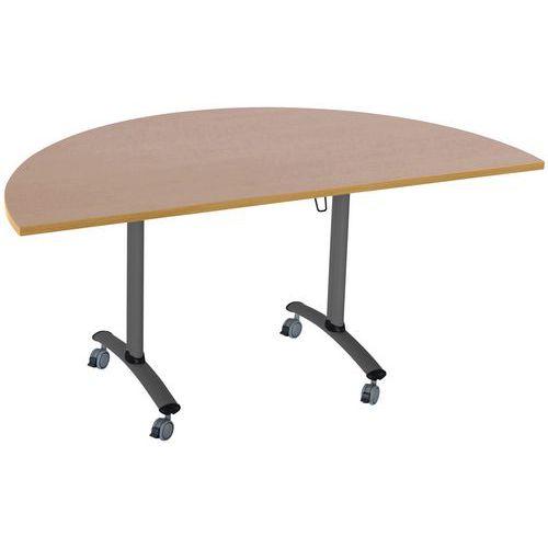 Table plateau stratifié demi-lune Axe - Manutan Expert