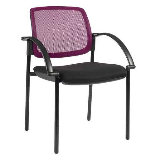 Lot de 2 fauteuils visiteurs Ritz dossier résille couleur - Manutan Expert
