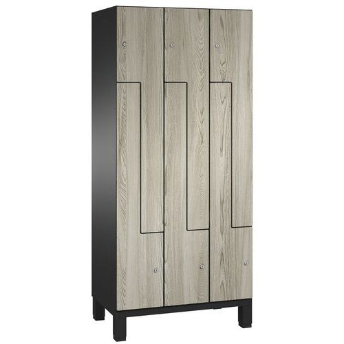 Vestiaire sur pied porte L bois CP