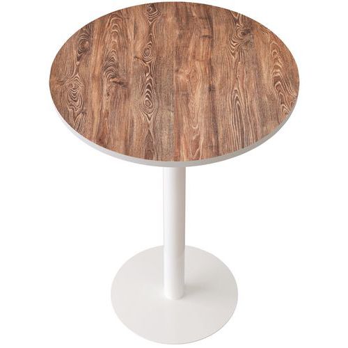 Table de réunion haute Easy Ø 80 cm plateau coloris Décor - Manutan Expert