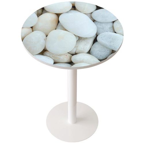Table de réunion haute Easy Ø 80 cm plateau coloris Décor - Manutan Expert
