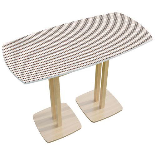 Table de réunion haute 4 personnes Woody décor - Manutan Expert