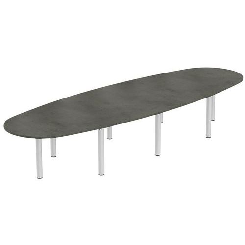 Table Elbia piètement tube plateau épaisseur 25 mm MBA