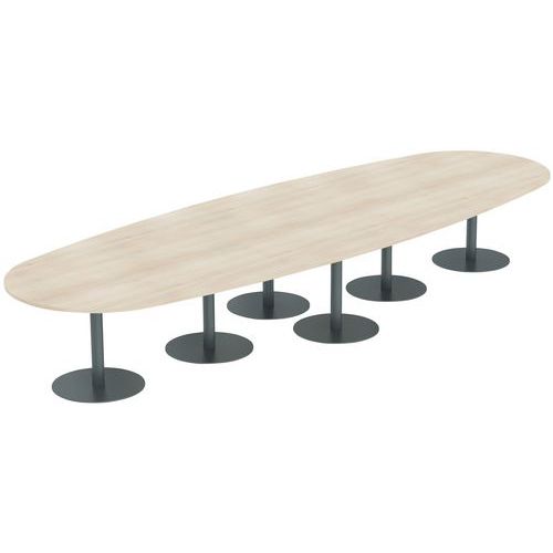 Table Elbia piètement sur base métal Ø 60 cm plateau épaisseur 25 mm