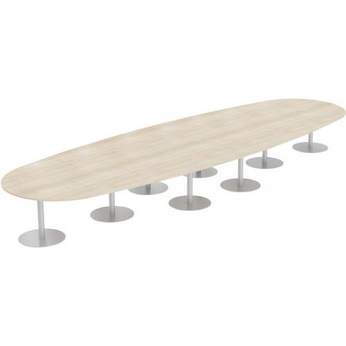 Table Elbia piètement sur base métal Ø 60 cm plateau épaisseur 25 mm