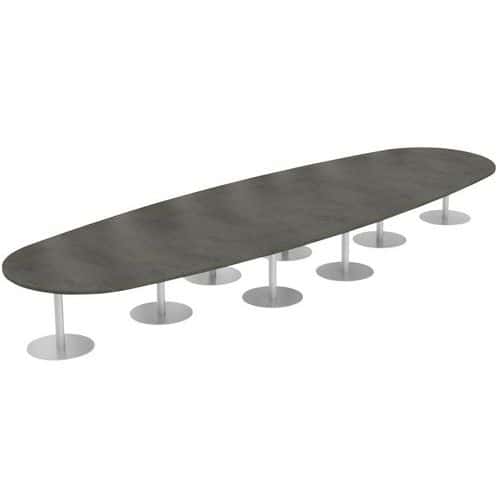 Table Elbia piètement sur base métal Ø 60 cm plateau épaisseur 30 mm