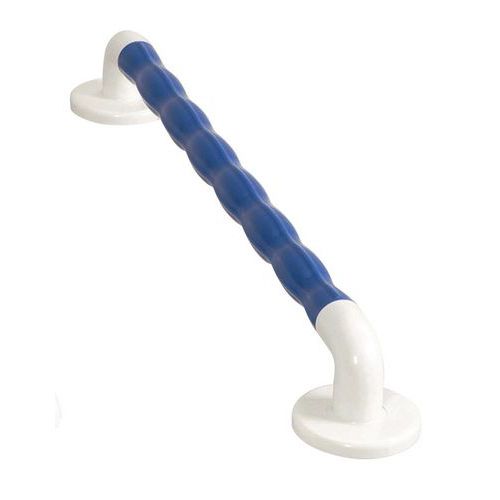 La barre de douche plastifiée Grip Bleu