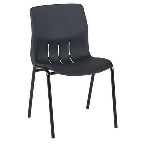 Lot de 5 chaises coque Rio piètement coloris noir - Manutan Expert