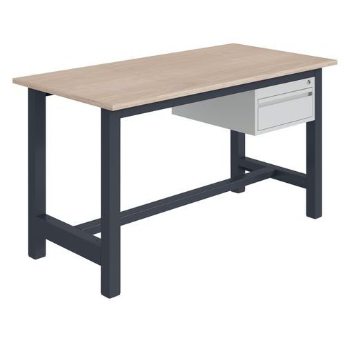 Etabli plateau hêtre multiplis 1 tiroir Sofame