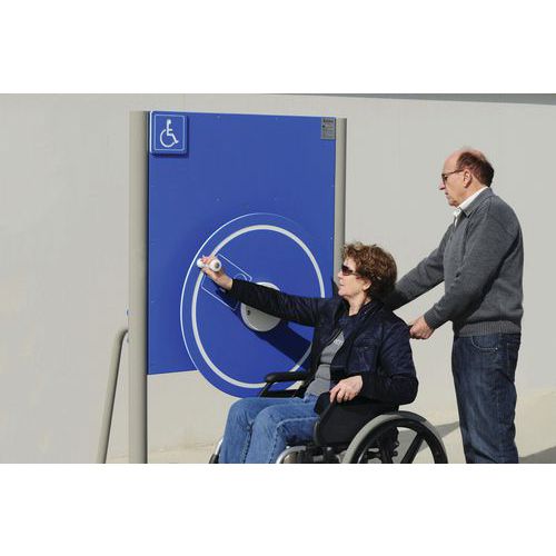 Panneau avec roue d épaule