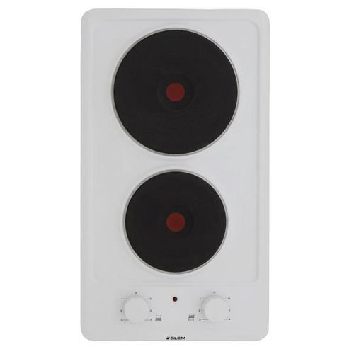 Table de cuisson électrique GLEM - GT320WH - L.29 cm-blanc