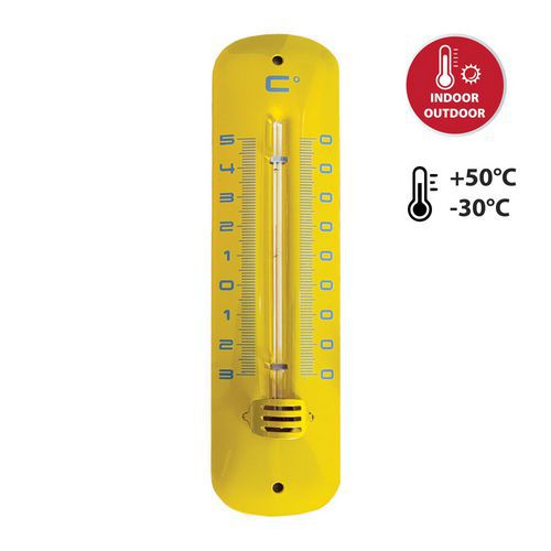 Thermomètre intérieur/extérieur en métal 20cm - Velamp