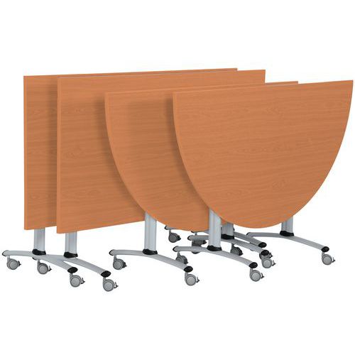 Pack réunion Axe Mélaminé 2 tables 160cm + deux 1/2 rondes 136cm- Manutan Expert