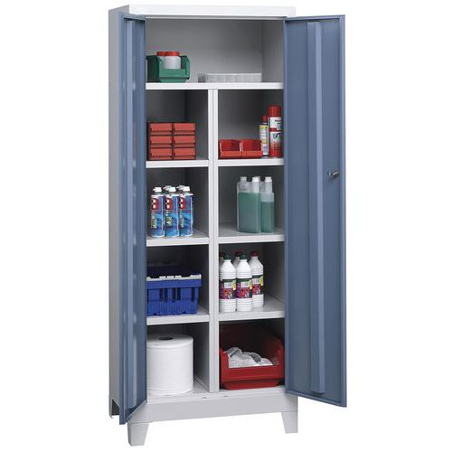 Armoire à compartimentage Gris/Bleu -1 cloison LxPxH:800x530x1950 Armoire à compartimentage Gris/Bleu -1 cloison LxPxH:800x530x1950