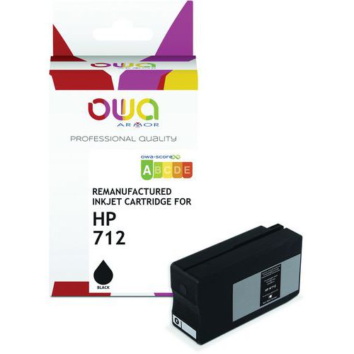 Cartouche d'encre remanufacturée large format HP 712 - OWA Cartouche d'encre remanufacturée large format HP 712 - OWA