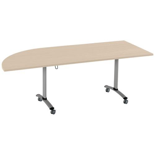 Table angle intégré à droite plateau mélaminé pivotant Axe - Manutan Expert