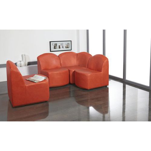 Packs accueil Bowling chauffeuses et angle tissu enduit PVC M2 Manutan Expert