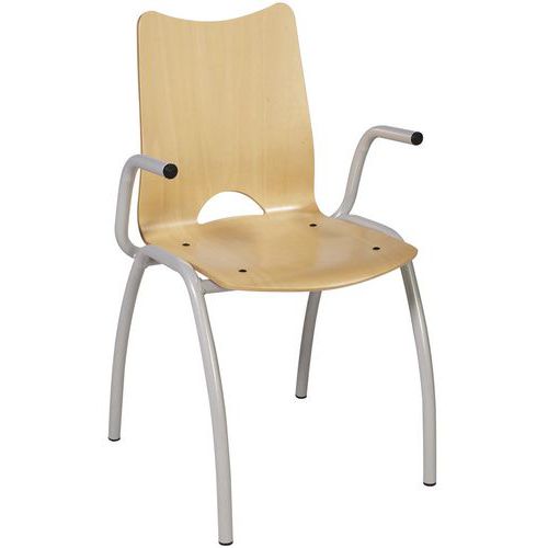 Fauteuil Malibu fixe 4 pieds coque bois Fauteuil Malibu fixe 4 pieds coque bois