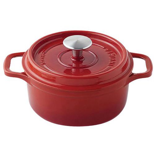 Cocotte en fonte ronde 24 cm -INVICTA- Rubis