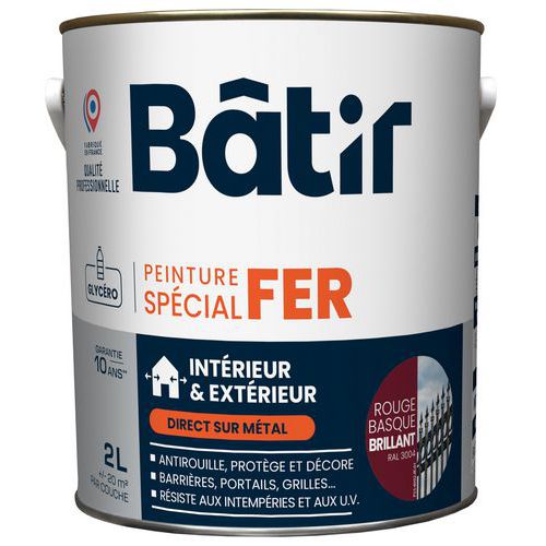 Peinture antirouille spécial fer Brillant - 2 L - Batir
