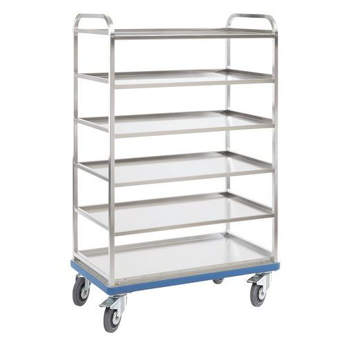 Chariot aluminium à tablettes pour bacs G ORG - Gmohling