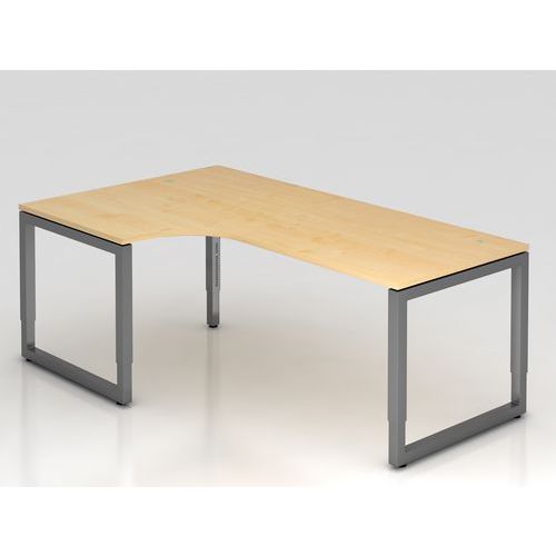 Bureau angle 90°avec pieds en O carré - 200x120 cm - Hammerbacher