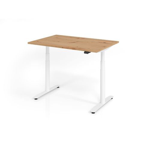 Bureau assis-debout XDLR - Plateau chêne - 120x80 cm - Hammerbacher
