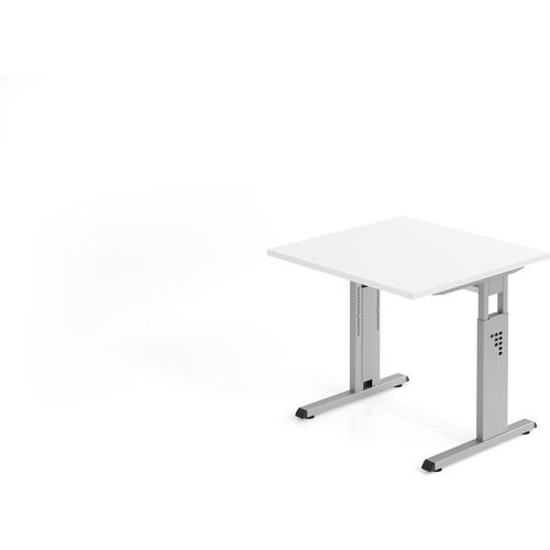 Bureau carré à piètement en C - 80x80 cm - Hammerbacher
