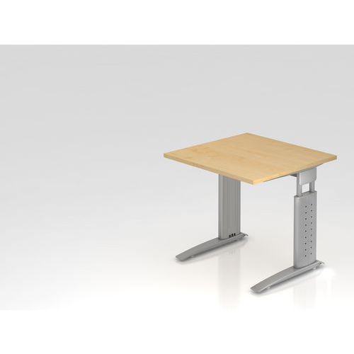 Bureau carré piètement en C série US08 - 80x80 cm - Hammerbacher