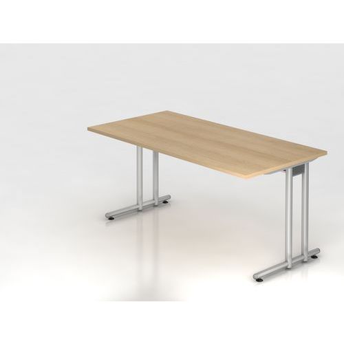 Bureau piètement en C série NS16 - 160 x 80 cm - Hammerbacher