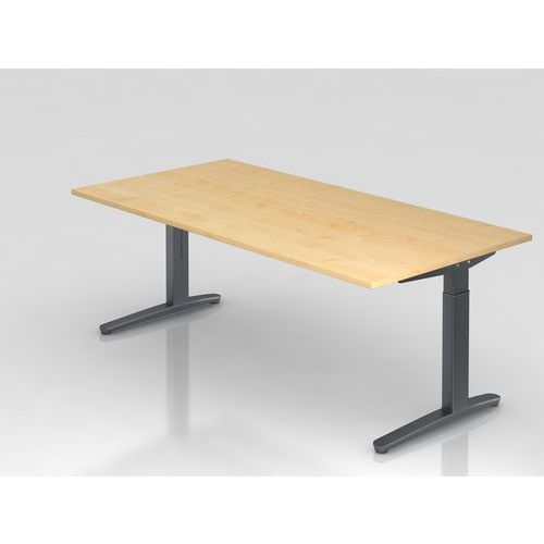 Bureau rectangulaire série XB - 200x100 cm - Hammerbacher