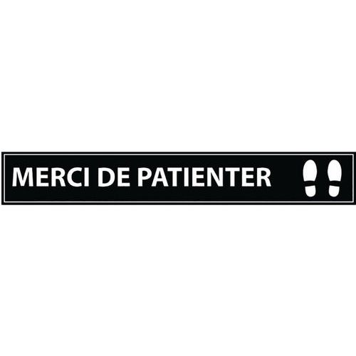 Adhésif de marquage au sol - Merci de patienter -
