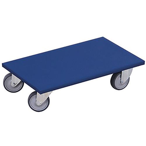 Plateau roulant avec roulettes pivotantes à bandage en caoutchouc