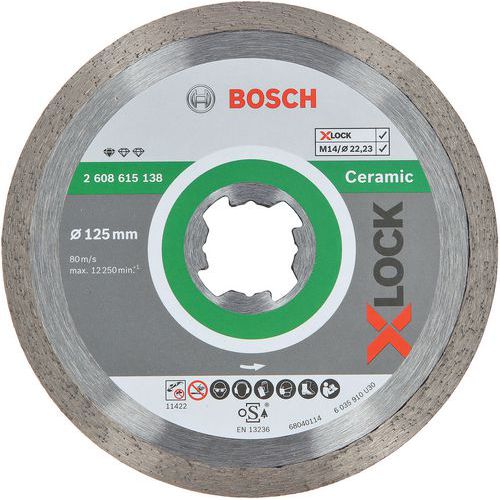 Disques à tronçonner diamantés X-lock Standard for Ceramic - Bosch