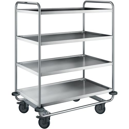 Chariot de service SW 10 x 6-4 dont avec 2 roues fixes_Blanco Chariot de service SW 10 x 6-4 dont avec 2 roues fixes_Blanco