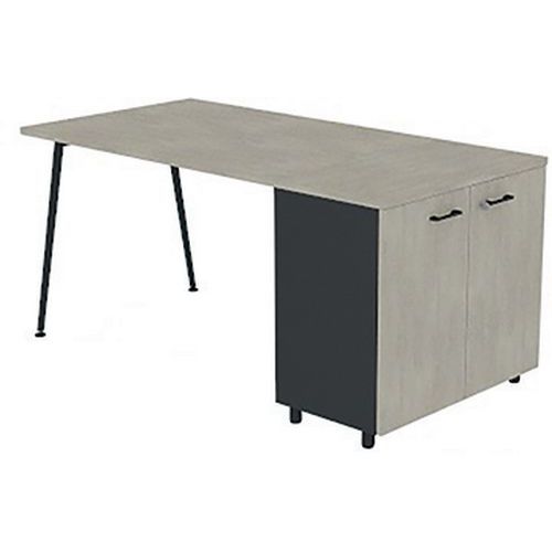 Bureau avec plateau 120x80cm avec armoire Solal - Quadrifoglio