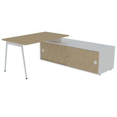 Bureau avec plateau 140x80 cm Solal - Quadrifoglio