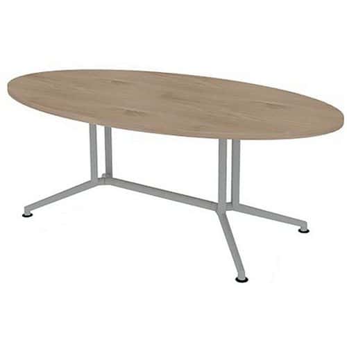 Table de réunion avec plateau ovale longueur 200 cm - Quadrifoglio