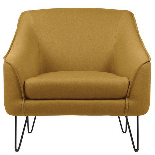 Fauteuil AYA tissu chiné non feu M1 pied métal GGI