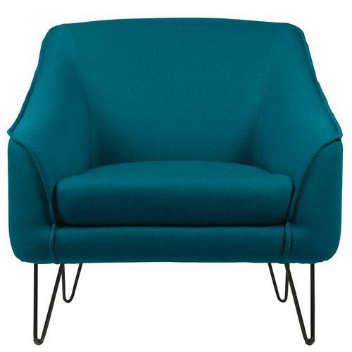 Fauteuil AYA tissu chiné non feu M1 pied métal GGI