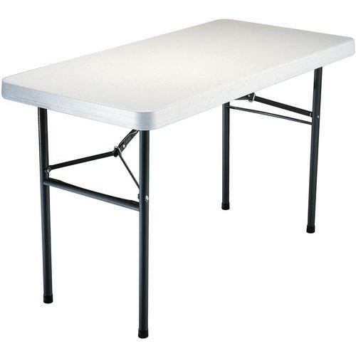 Table pliante rectangle HDPE - Piétement tubulaire