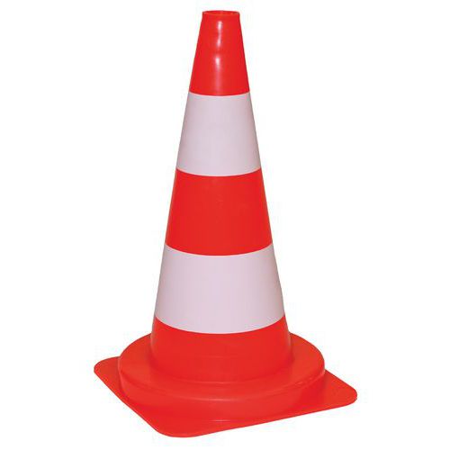 Cone de chantier 2 bandes sérigraphiées